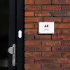 Lichtgrijs luipaard - Modern Naambord Rechthoek middel -sfeer1-rechthoek-S
