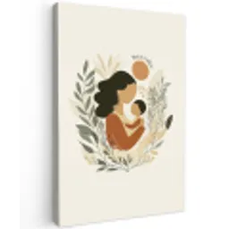 Illustratie - Quote - Moeder Tuinposter op houten frame 2 cm dik middel -3d