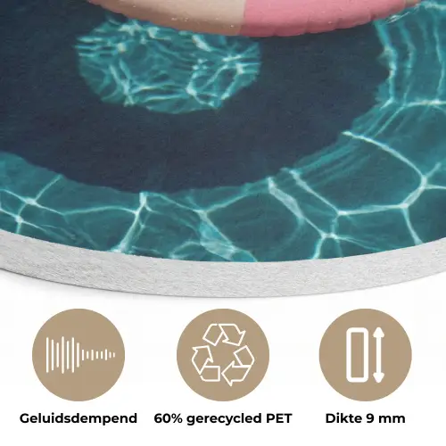 Drijvend - Zwemband - Water Akoestische PET Vilt - Rond klein -closeup_NL