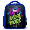Neon - Graffiti - Voetbal - Kleurrijk Kinderrugzak - Blauw middel -3d