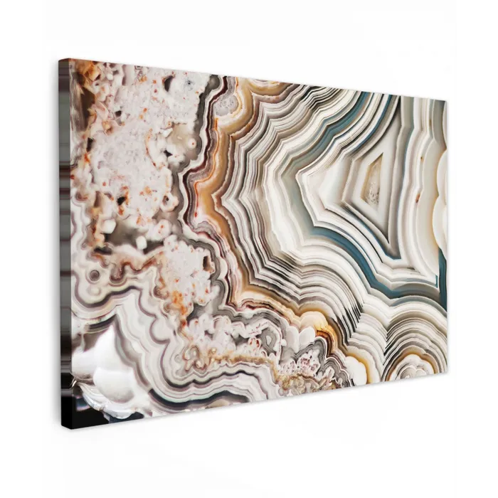 Edelsteen - Marmer - Natuur - Abstract canvas 2cm klein -z3d