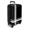 Zwarte achtergrond met wit kruispatroon linksonder NBS - Handbagage koffer - Kinderen Unisex middel -productfoto_3d