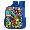 Monsters met Felle Kleuren Kinderrugzak - Blauw middel -schuin