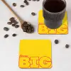 Dream big - Geel - Grafisch onderzetter kurk middel -sfeer2