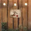 Kerst - Hert - Gewei - Kerstbal - Rendier tuinposter los doek klein -sfeer1