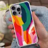Vormen - Golvend - Abstract - Felroze Hoesje iPhone 16 Pro Max met koord klein -sfeer3