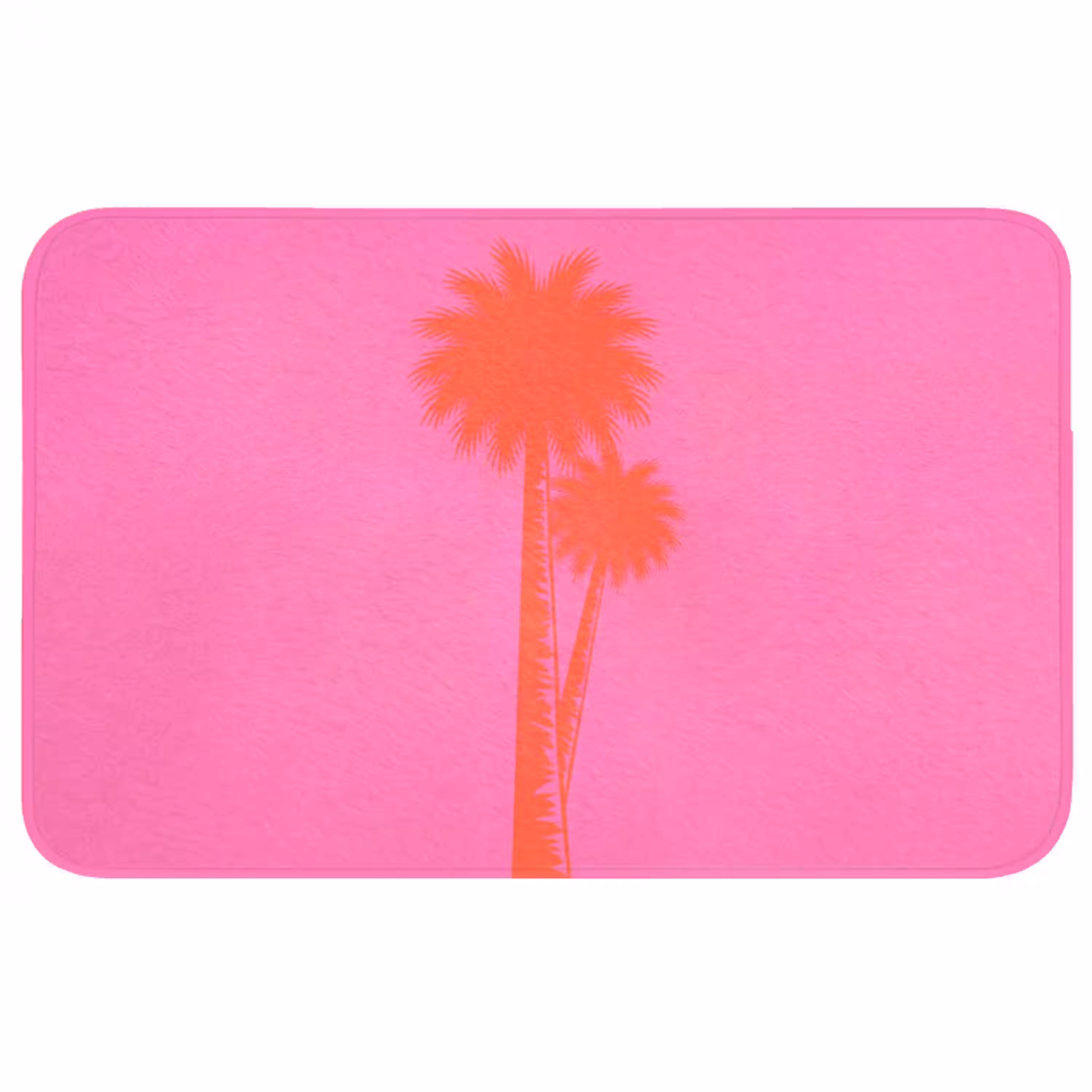Palmbomen - Modern - Roze WCmat middel -3d