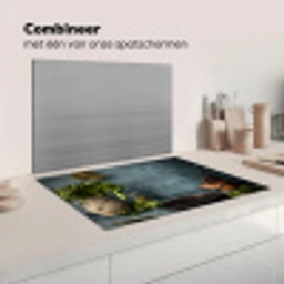Kruiden - Specerijen - Pan - Mes - Grijs - Rustiek Inductie beschermer vinyl 3mm klein -wsfeer7_website