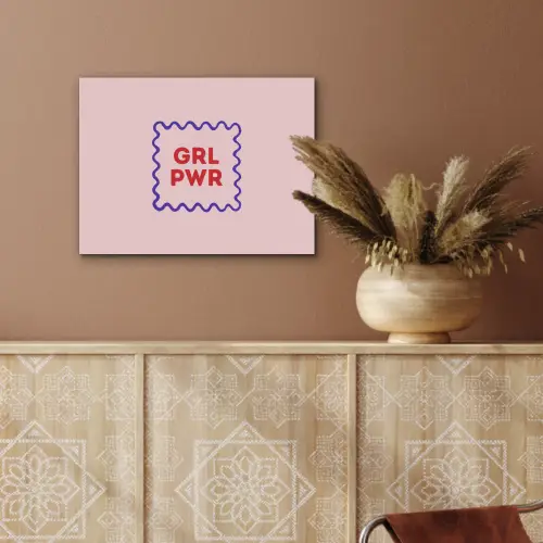 Grl pwr - Roze - Kader PET vilt klein -sfeer4
