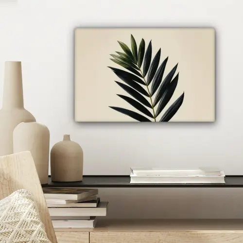 Palmblad - Donkere bladen - Subtiel canvas 2cm klein -sfeer6