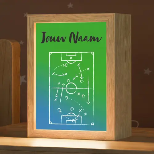 Voetbal - Tactiek - Spel - Groen - Blauw Light Box met kabel (Kinderlampje) klein -zzz_3d_website