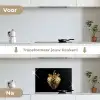 Aardbei - Goud - Zwart - Chrome keuken achterwand spatscherm klein -voor_na_NL