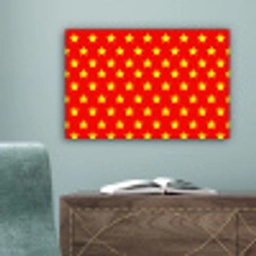 Ster - Patroon - Geel canvas 2cm klein 34 -sfeer4