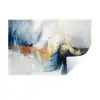 Goud - Blauw - Watercolor - Kunst - Modern Muursticker klein -3d