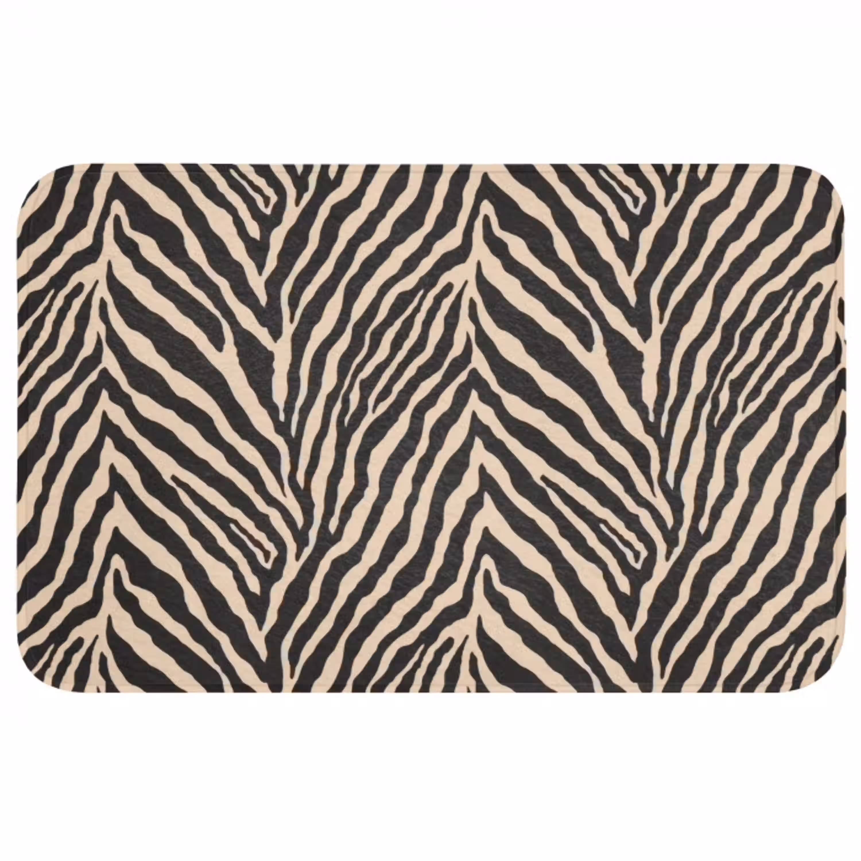 Zebra - Klassiek - Zwart Badmat middel 997 -3d