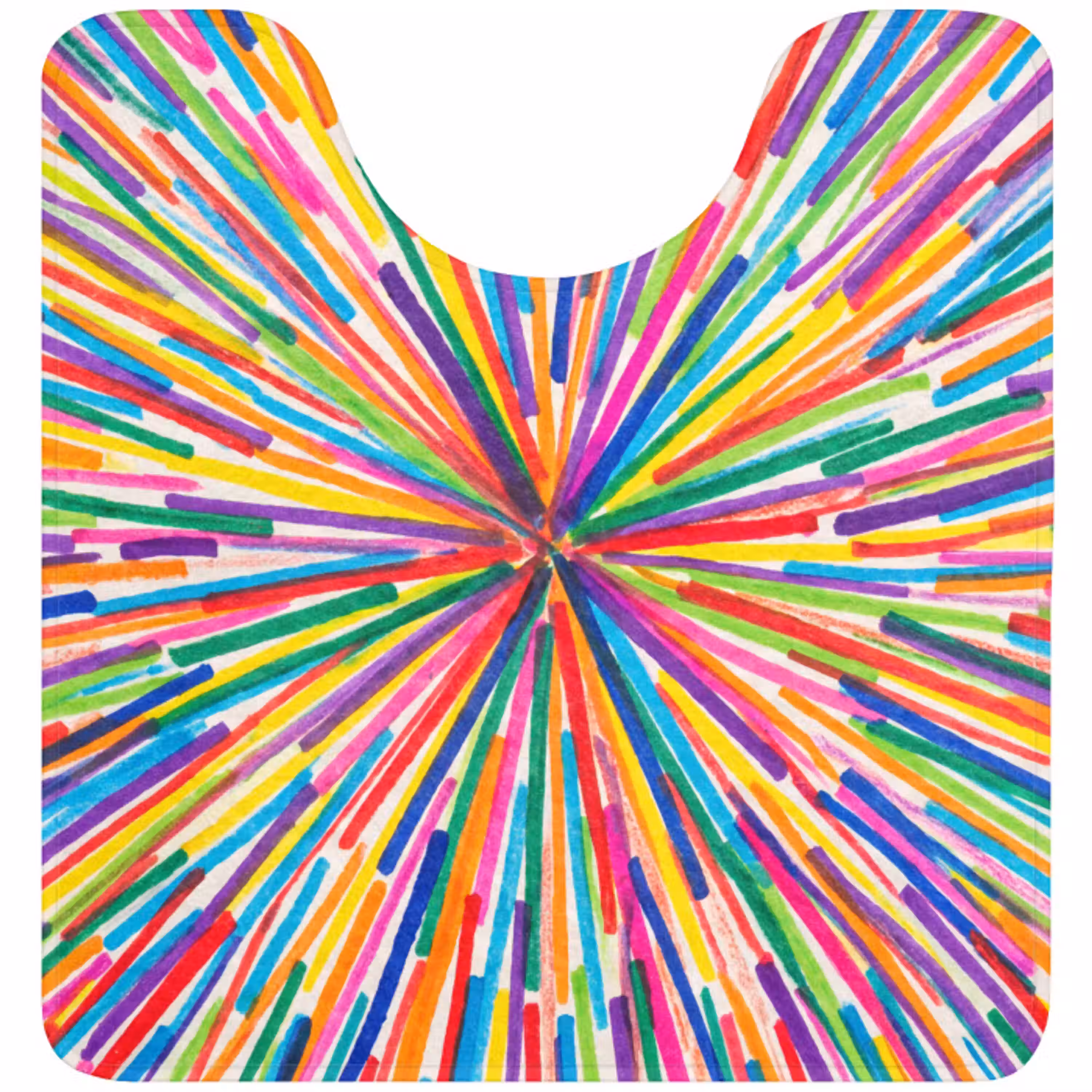 Lijnen - Kleurrijk - Abstract WCmat U-uitsnede middel -3d