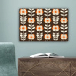 Bloemen - Retro - Bruin canvas 2cm klein 34 -sfeer4