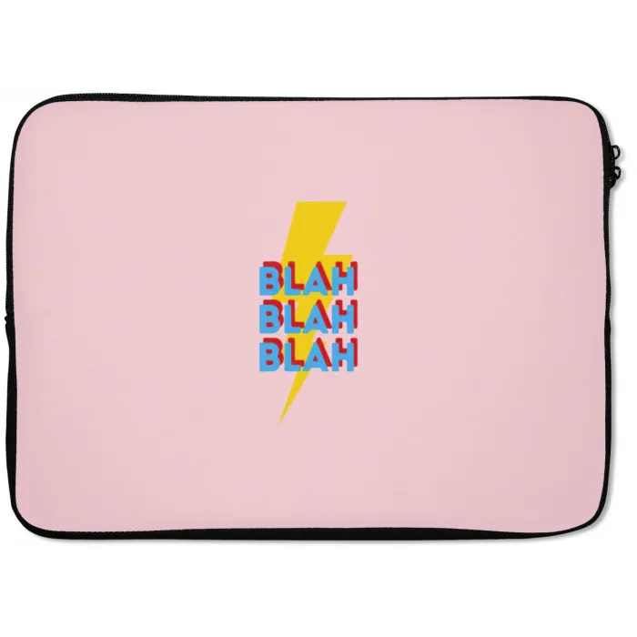 Blah - Bliksem - Roze laptophoes neopreen klein -zkaufland3dotto