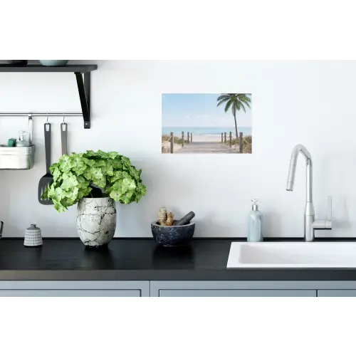 Palmbomen - Pad - Horizon Muursticker klein -keuken