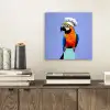 Papegaai - Koksmuts - Vogel - Leuk aluminium wit klein -sfeer1