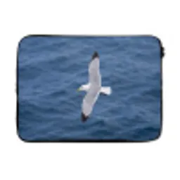 Zeemeeuw - Oceaan - Blauw laptophoes neopreen klein -3d