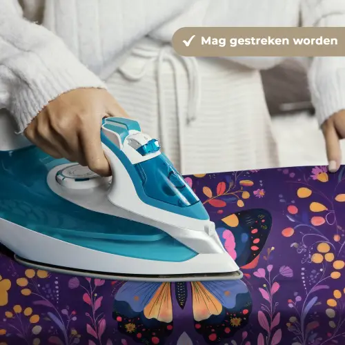 Sierlijk - Bloemen - Vlinder - Paars Wandkleed katoen klein -sfeer9