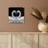 Zwanen - Hart - Zwart - Wit plexiglas 5mm klein -sfeer5