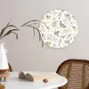 Birds - Flowers - Gray - Yellow Wandcirkel plexiglas klein 852 -sfeer4