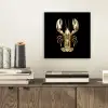 Kreeft - Goud - Textuur - Zwart aluminium wit klein -sfeer1