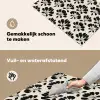 Abstract - Patroon - Zwart Inductie beschemer met haakjes klein 777 -ky-schoon-nl