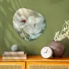 Lieveheersbeestje - Bloemen - Wit Wandcirkel Organisch Forex 3mm klein -sfeer2