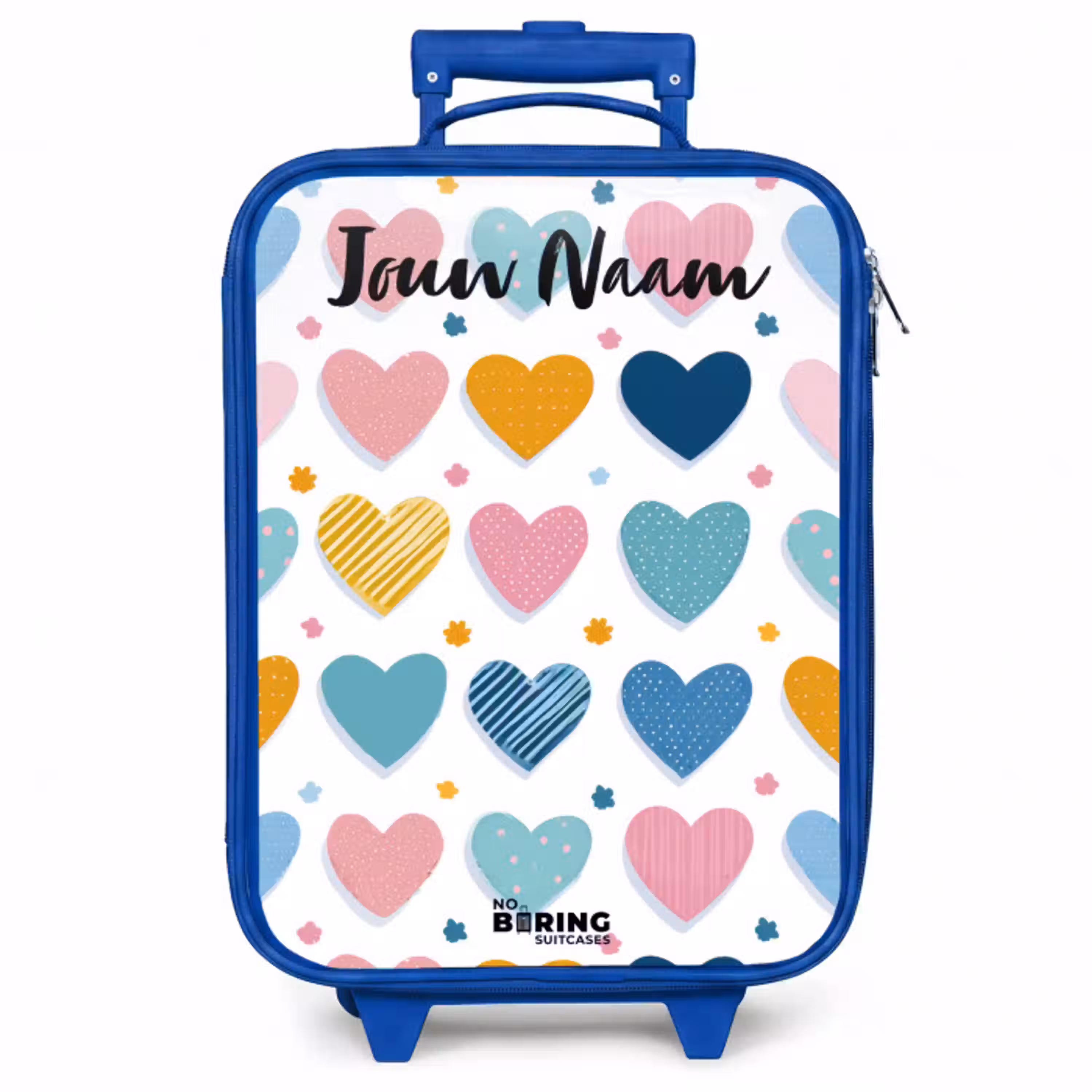 Hartjes - Pastel - Patroon Kinderkoffer - Blauw klein -zzz_website3d