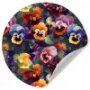 Viooltjes - Kleuren - Bloemblaadjes Wandcirkel behangsticker klein 186 -3d