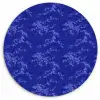 Bloesem - Bloemen - Blauw Wandcirkel plexiglas klein 852 -3d