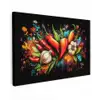 Groente - Peper - Knoflook - Graffiti - Verf - Kleurrijk canvas 2cm klein -z3d