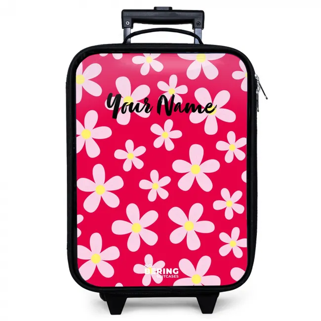 Madeliefjesmania hotpink Kinderkoffer - Zwart klein -zzz_website3d