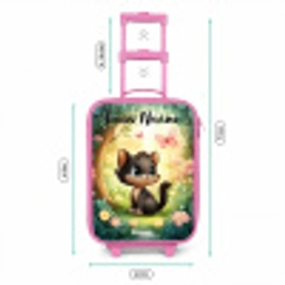 Kat - Vlinder - Bloemen Kinderkoffer - Roze klein -productfoto_formaten