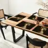 Bloemenstilte - Vrouw - Portret Placemat vinyl groot -zzsfeer4_Kitchenyeah-website