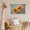 Zonnebloemen - Geel - Wazig Wandkleed katoen klein -wsfeer5_kind