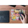 Expressief - Milkshake - Vrouw - Felle kleuren muismat rubber klein -toetsenbord