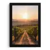 Wijngaard - Zonsondergang - Landschap fotolijst zwart zonder passe partout klein -3d