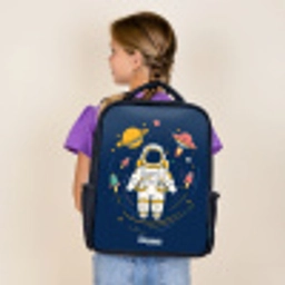 Astronaut - Planeet - Sterren - Raket Rugzak - Zwart middel -sfeer5