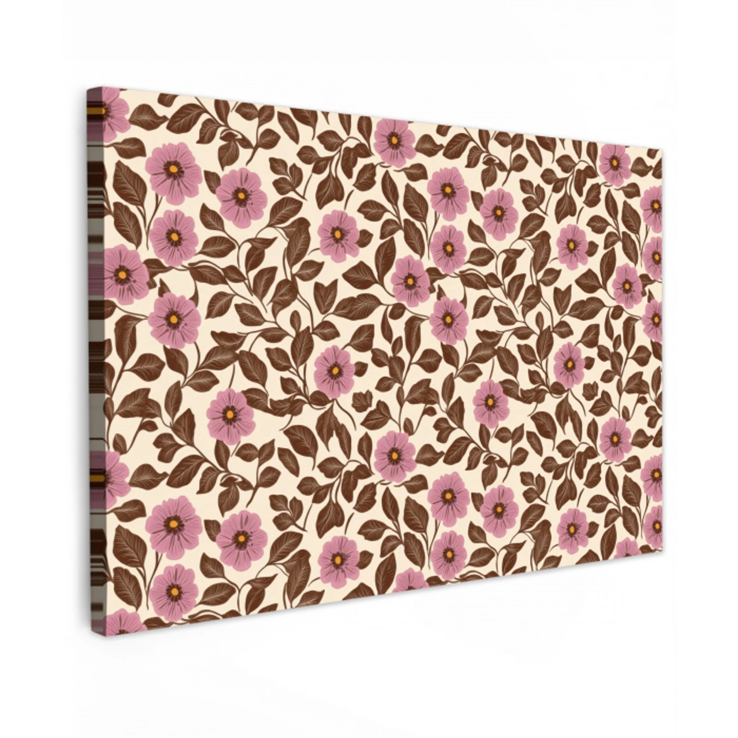 Bloemen - Bladeren - Kleurrijk Tuinposter op houten frame 2 cm dik klein 845 -3d
