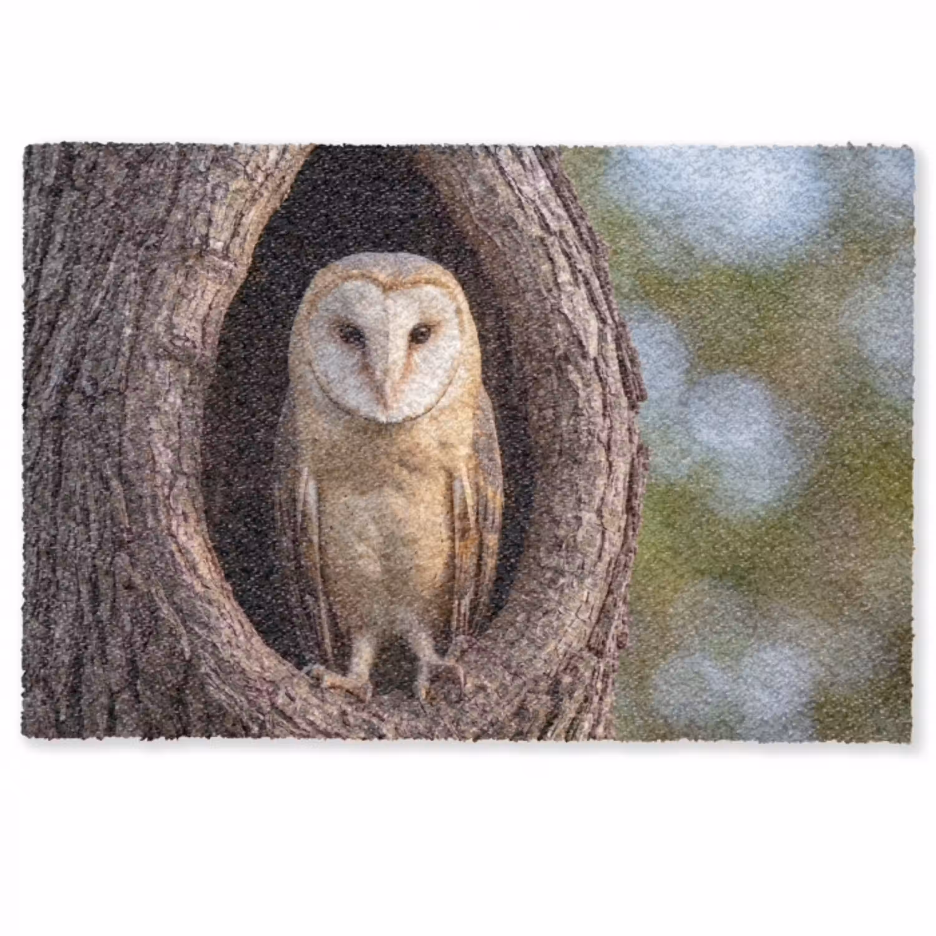 Kerkuil - Boom - Natuur - Bruin Deurmat klein -zkaufland3d