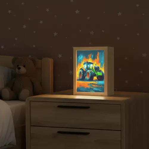 Abstract - Tractor - Groen Light Box met kabel klein -sfeer1_kind