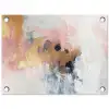 Abstract - Pastel kleuren - Goud - Modern - Aesthetic tuinposter los doek klein -3d