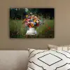 Bloemen - Krukje - Gieter - Veld canvas 2cm klein -sfeer3