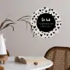 Tekst - Quotes - Geluk (is genieten van wat er is) - Woordenboek - Definitie geluk Wandcirkel behangsticker klein -sfeer3