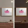 Catch flights not feelings - Vliegtuig - Roze Light Box met batterij (Wandlamp) middel -sfeer3