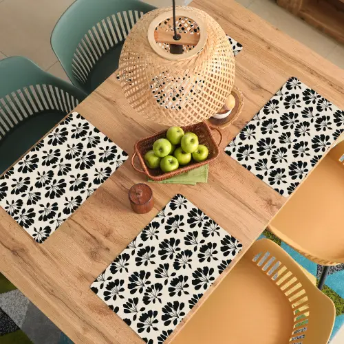 Abstract - Patroon - Zwart Placemat vinyl groot 368 -zzsfeer5_Kitchenyeah-website